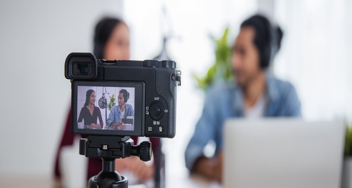 Close up camera record in studio two Asian radio hosts recording Struggling to Make Video Marketing Work?